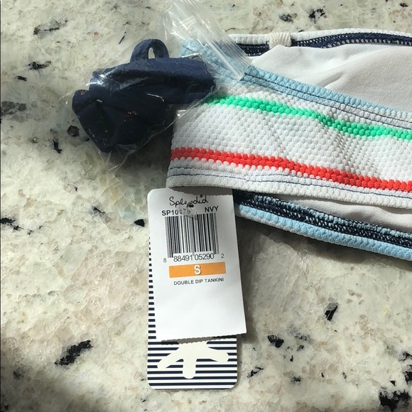 Splendid Topanga Stripe Bandeau Swim Top Small - Picture 5 of 5